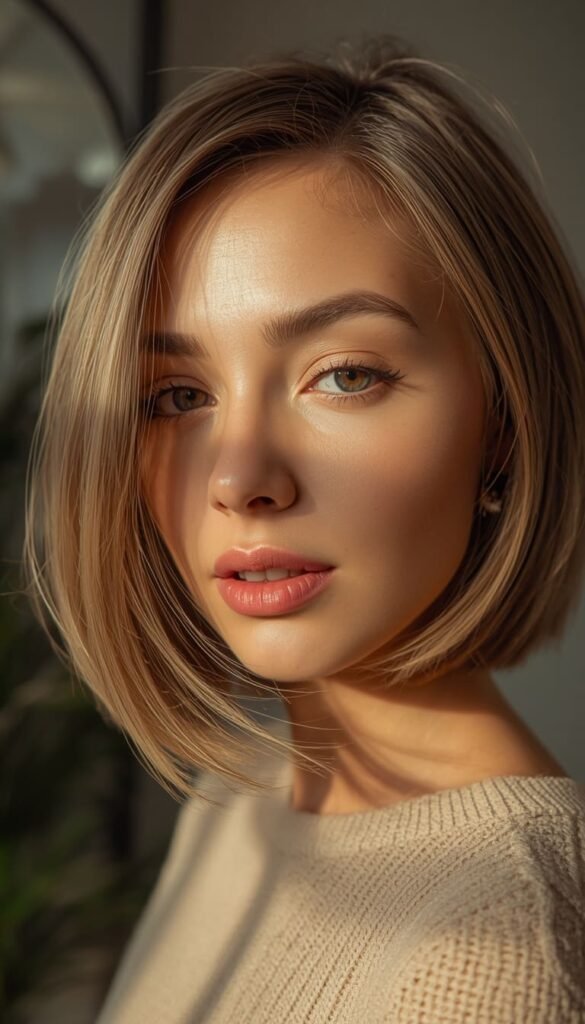 The Chin Length Angled Bob