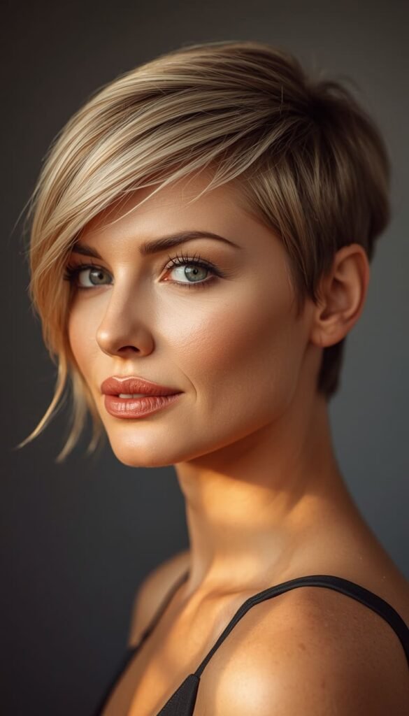 The Side Swept Pixie