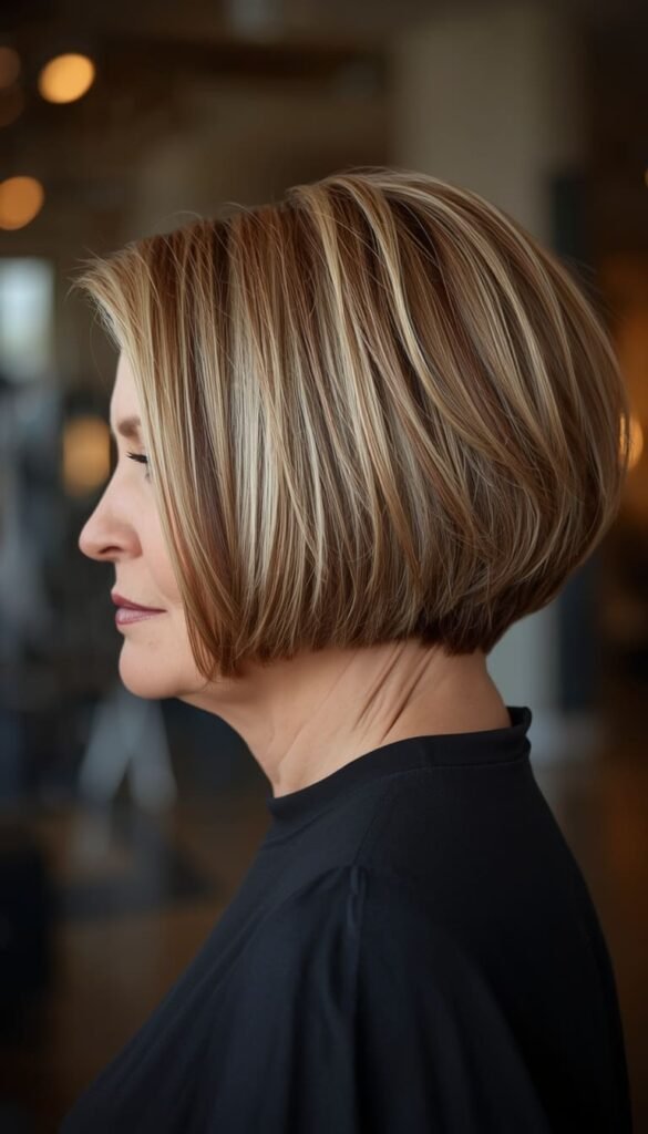 The Stacked Bob for Fine Hair