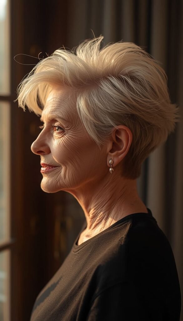 The Voluminous Crown Pixie for Thinning Hair