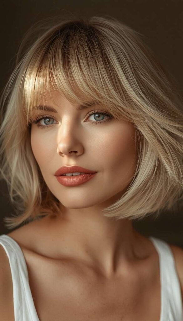 The Wispy Bob With Bangs