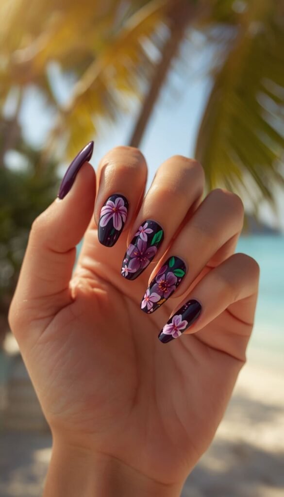 Tropical Purple with Florals
