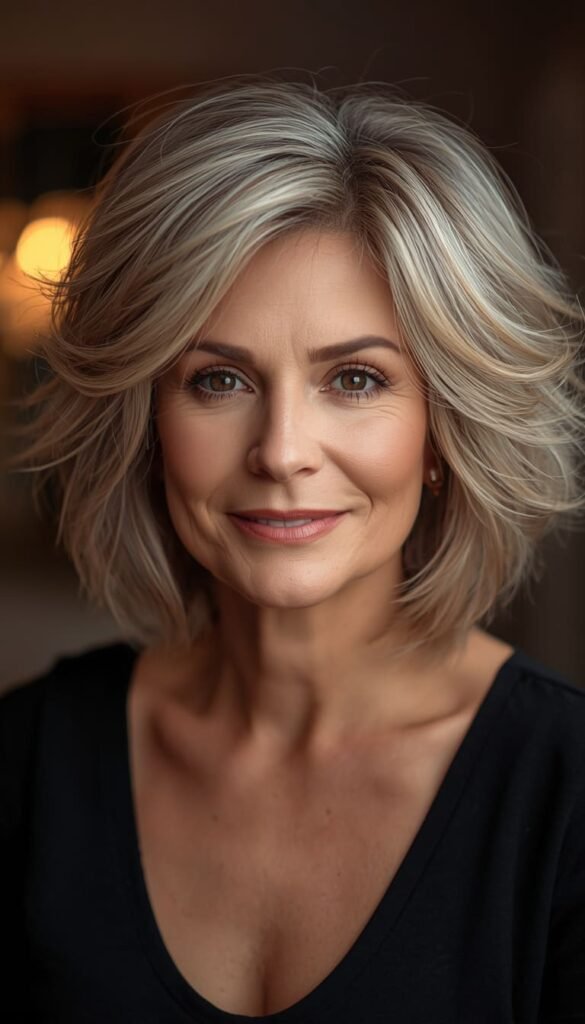 Voluminous Messy Bob for Thin Hair