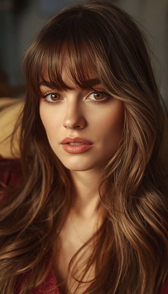Wispy Side Bangs with Length — Dimension Without the Full Commitment
