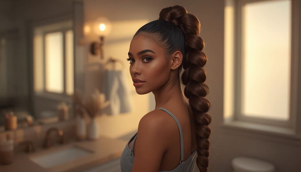 bubble braid ponytail hairstyles