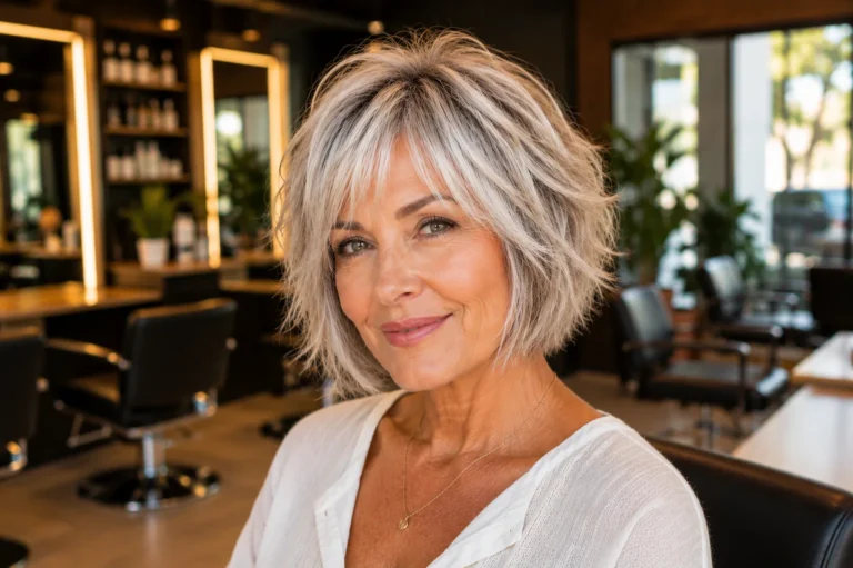 choppy bob hairstyles for over 60