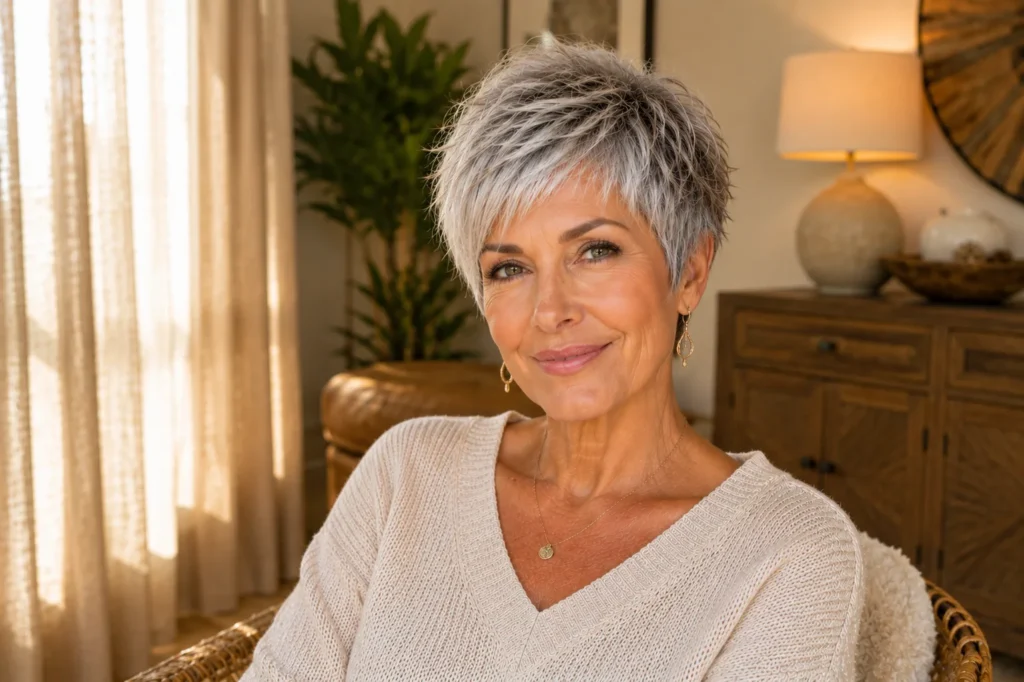 short pixie haircuts for older women