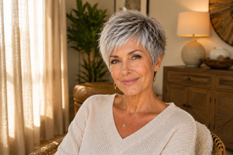 short pixie haircuts for older women