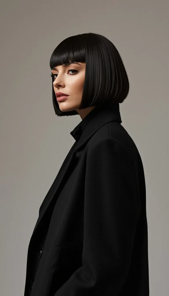 Blunt Bob with Full Bangs