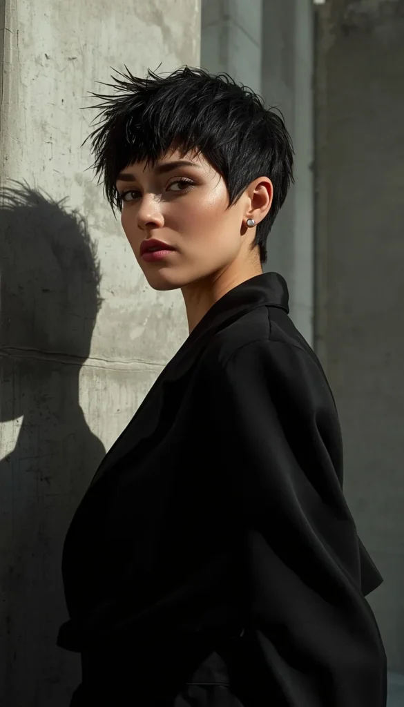 Choppy Razor Cut Pixie With Piecey Fringe