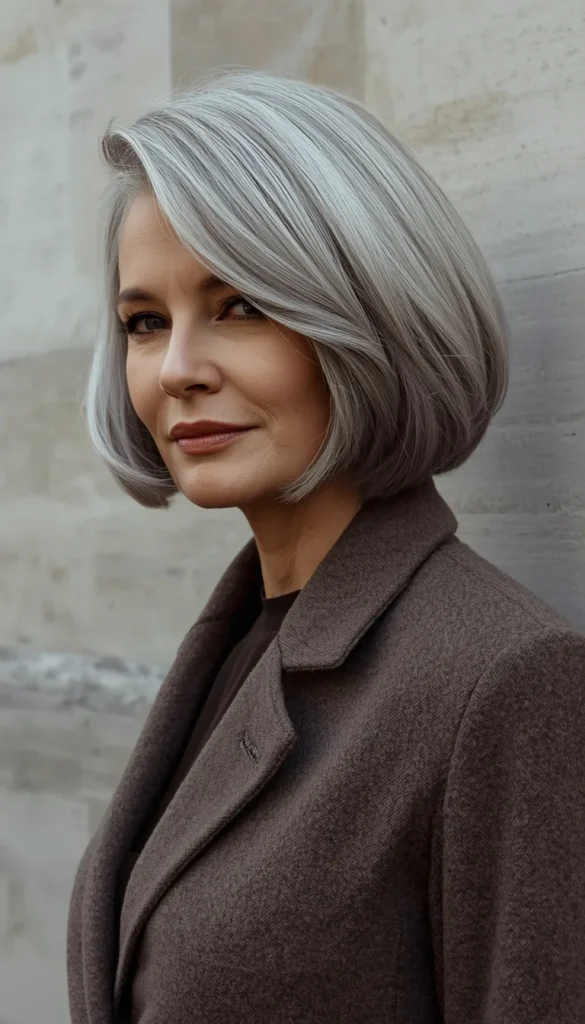 Classic Bob with Side Swept Bangs