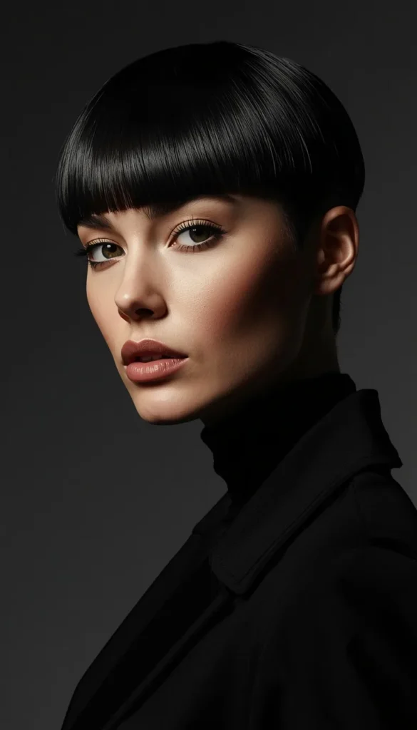 Cropped Pixie With Bold Full Bangs