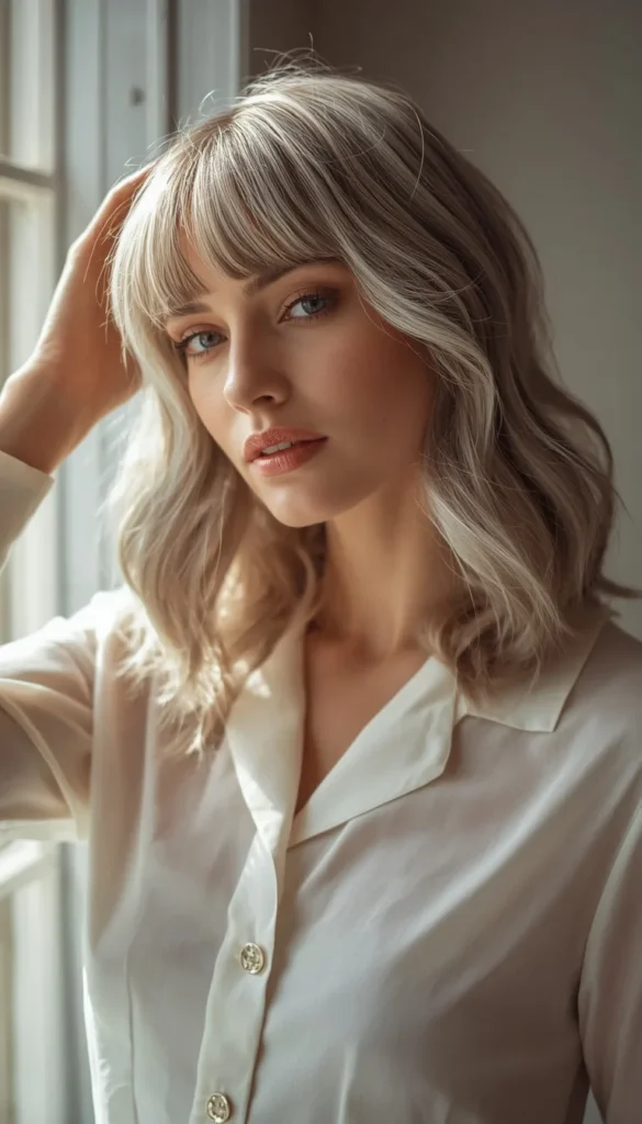 Curtain Bangs for a Soft Face Framing Lift