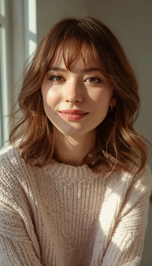 Curtain Bangs with Feathered Layers