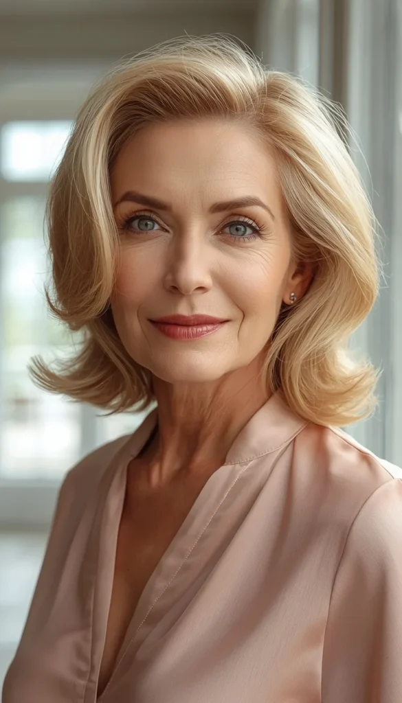 Face Framing Layered Hairstyles for Women Over 60