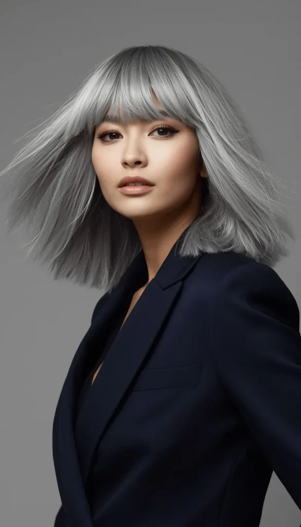 Feathered Bangs for Movement and Youthful Texture