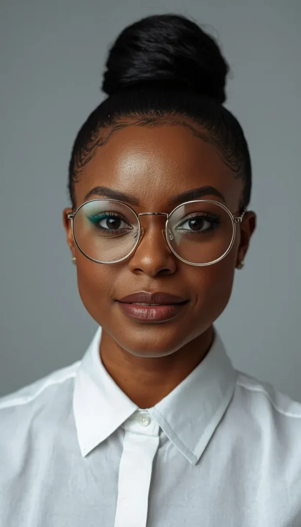 High Bun with Face Framing Pieces