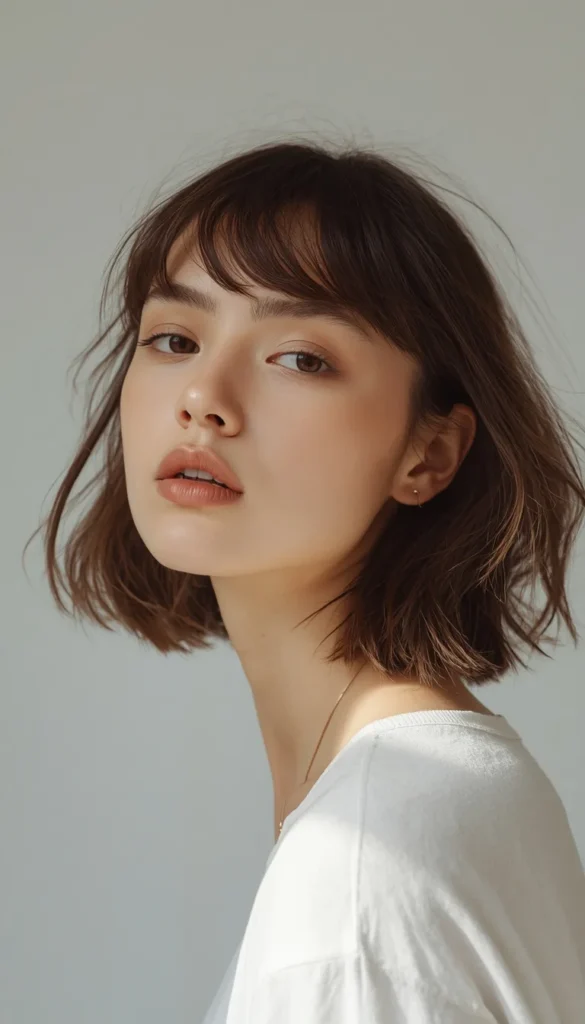 Lob with Wispy Bangs