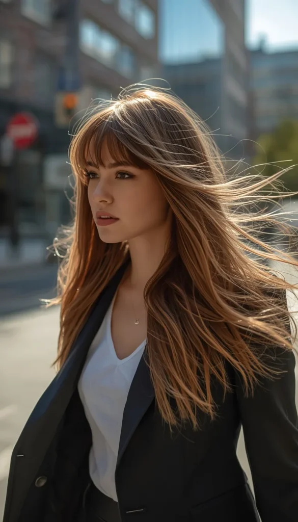 Long Layered Bangs