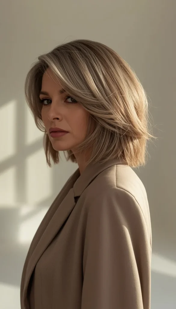 Modern Shag for Gray Blending Hair