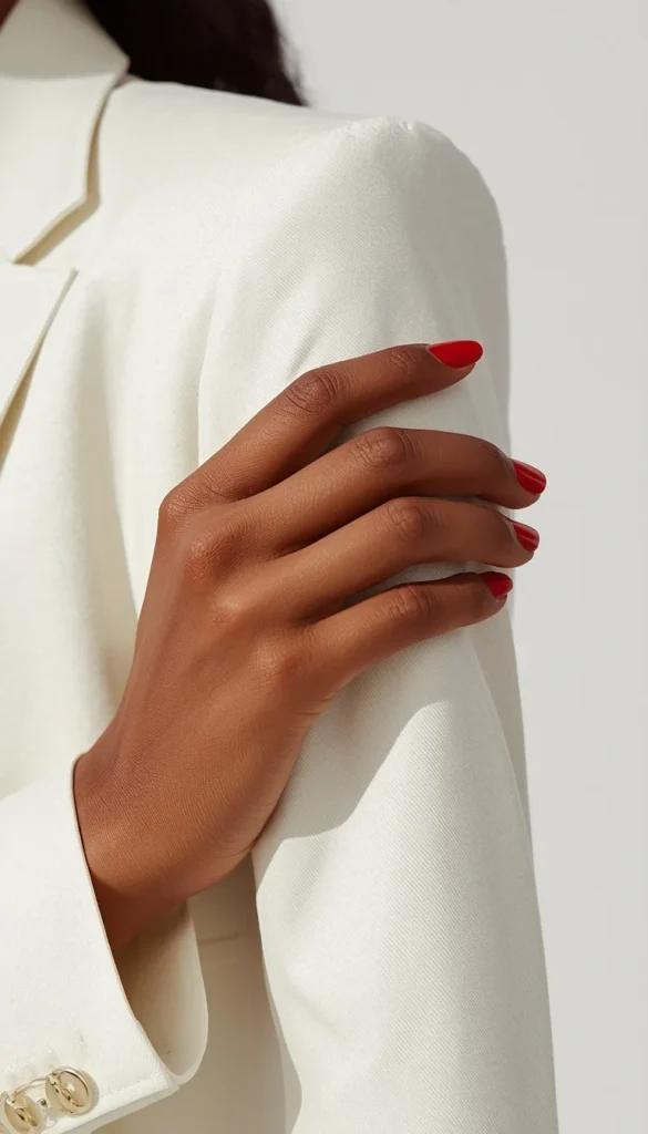 Old Money Red or White Solid Nail