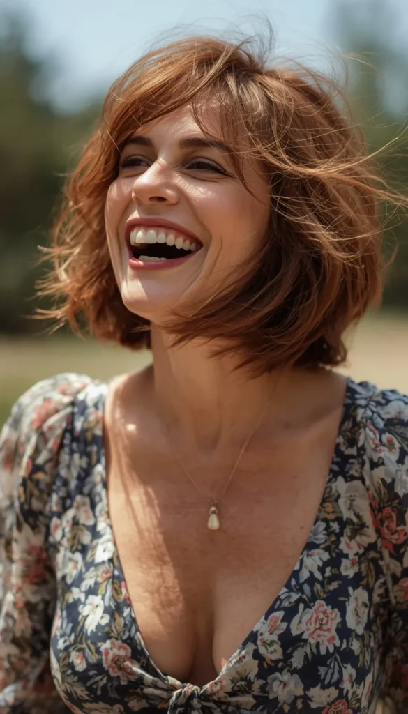 Short Layered Bob With Volume