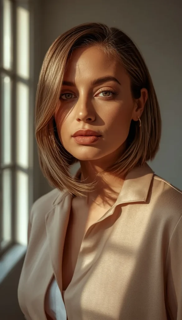 Side Swept Bangs with a Lob
