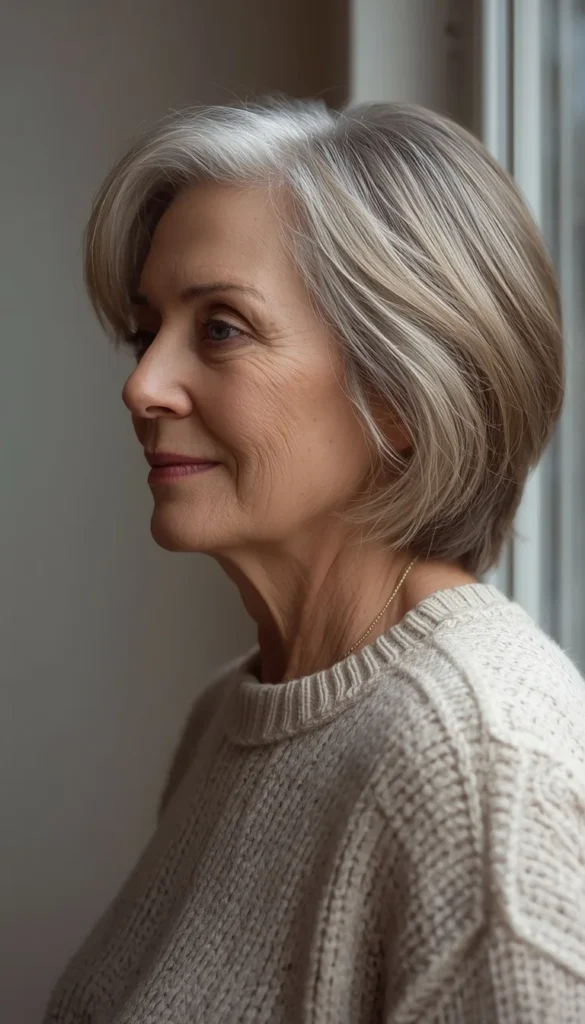 Silver and Gray Transition Friendly Cut