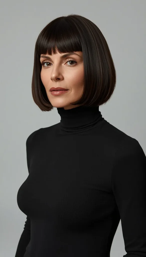 Sleek One Length Blunt Bob