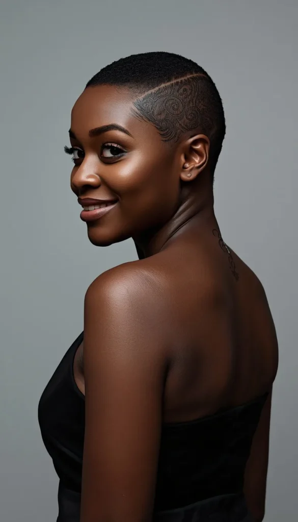 The Geometric Nape Swirl Detail
