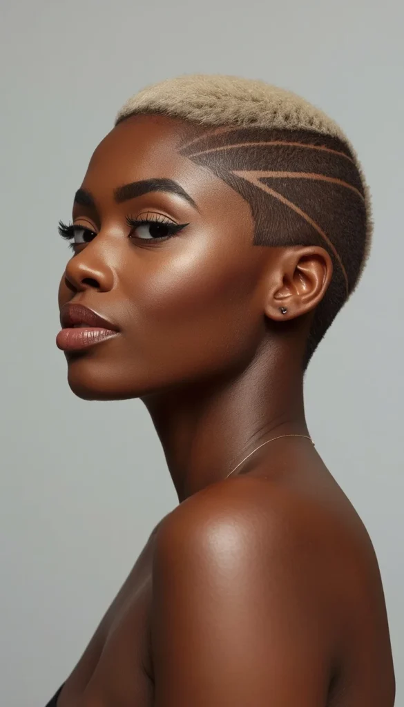 The Tapered Pixie With A Side Design