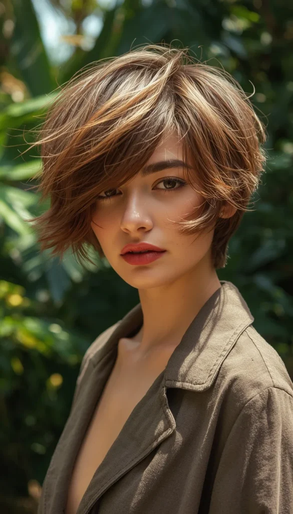 Tousled Textured Pixie For Thick Hair