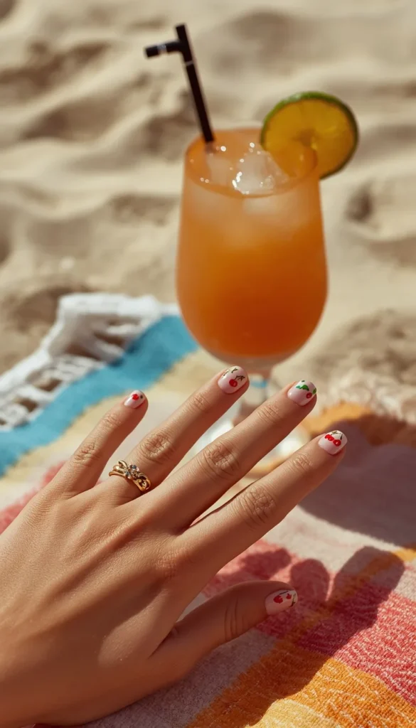 Tropical and Fruit Nail Art for Vacation