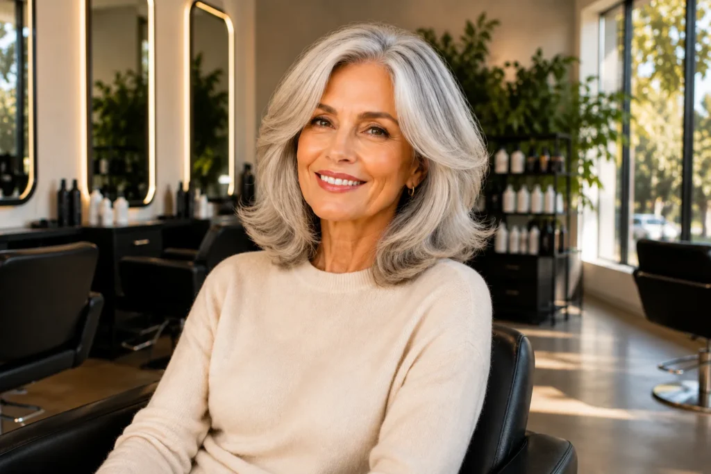 layered hairstyles for women over 60