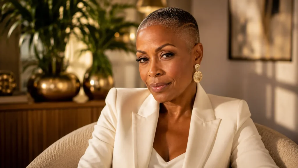 shaved hairstyles for older black women