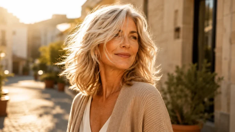 Messy Collarbone Haircuts for Women Over 60