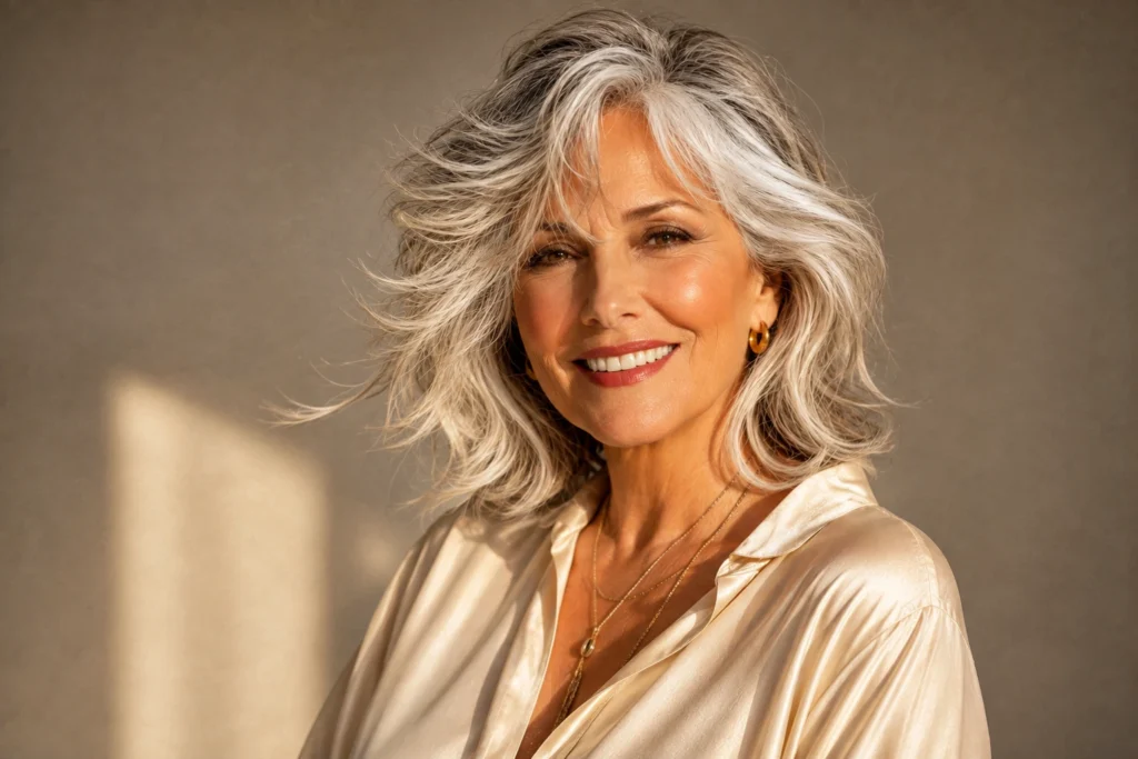 messy choppy haircuts for women over 60