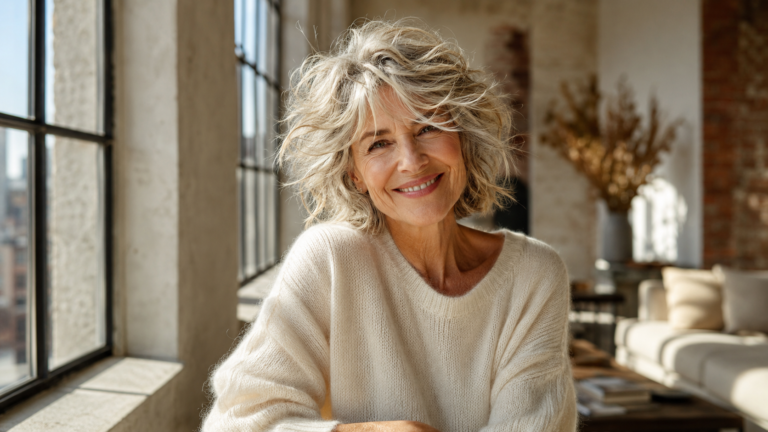 15 Medium-Length Messy Haircuts for Women Over 60