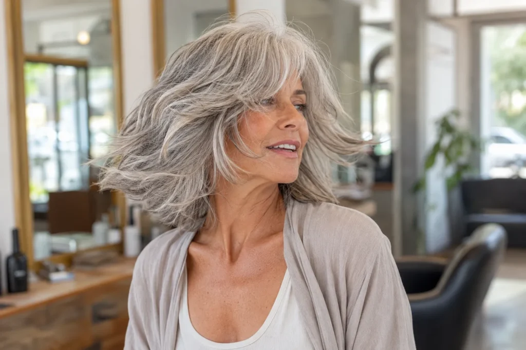 15 Messy Haircuts for Women Over 60 With Thick Hair