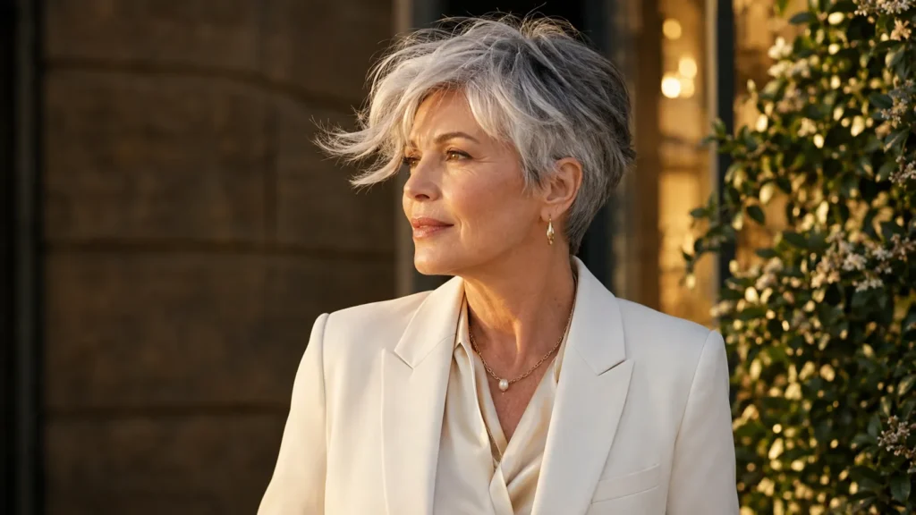 15 Slimming Pixie Cuts for Women Over 60 With Round Faces
