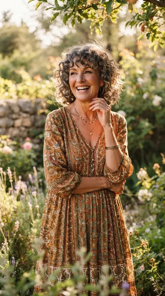 Curly Bob with Wispy Bangs