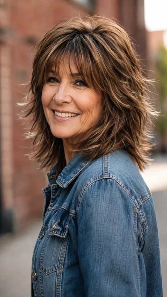 Medium Length Shag with Bangs for Instant Volume