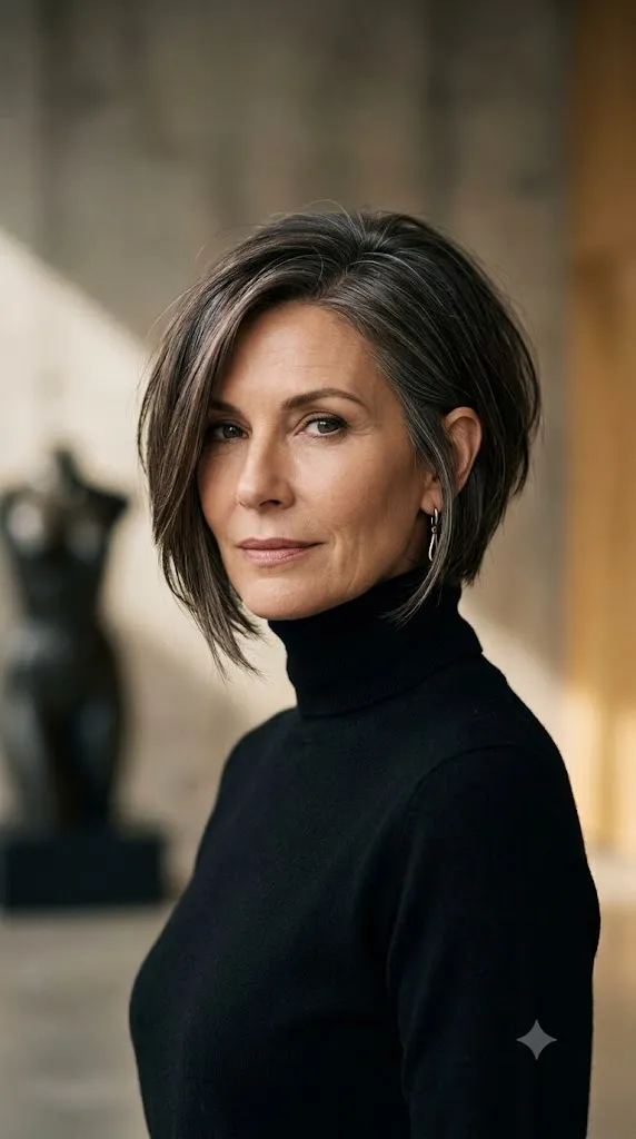Asymmetrical Chin-Length Bob