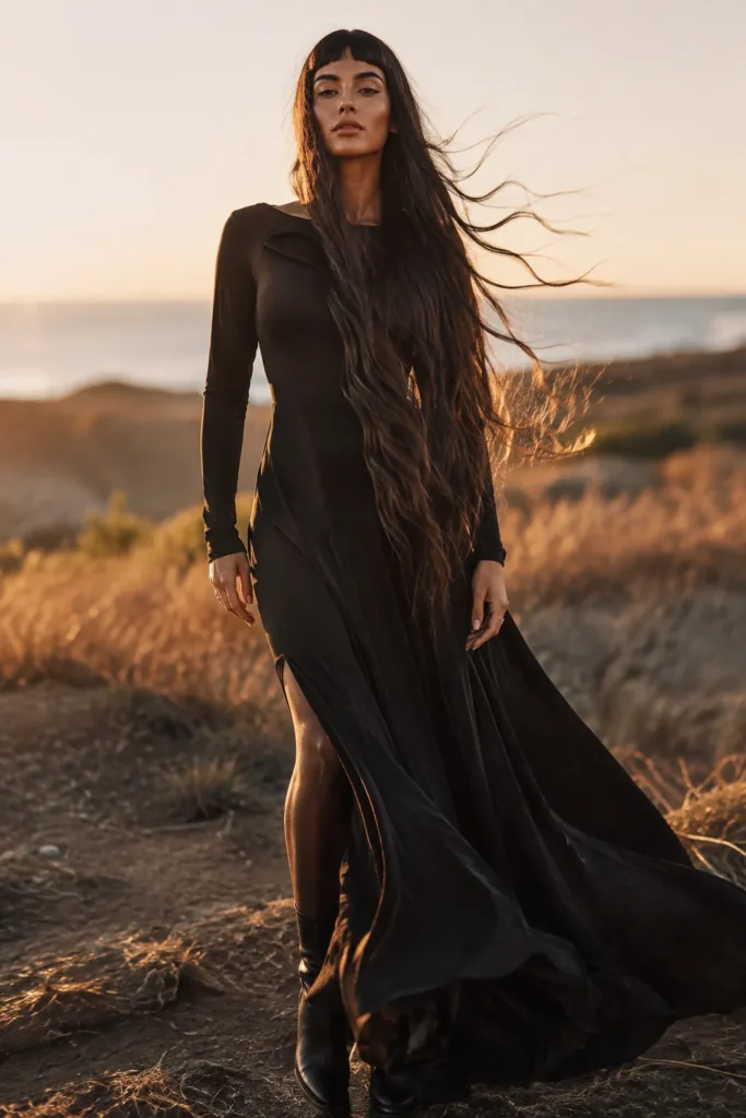 Baby Bangs with Long Hair