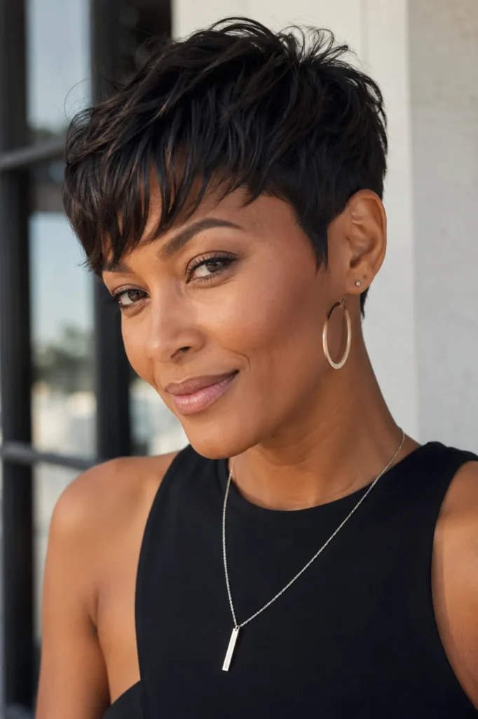 Baby Bangs with a Pixie
