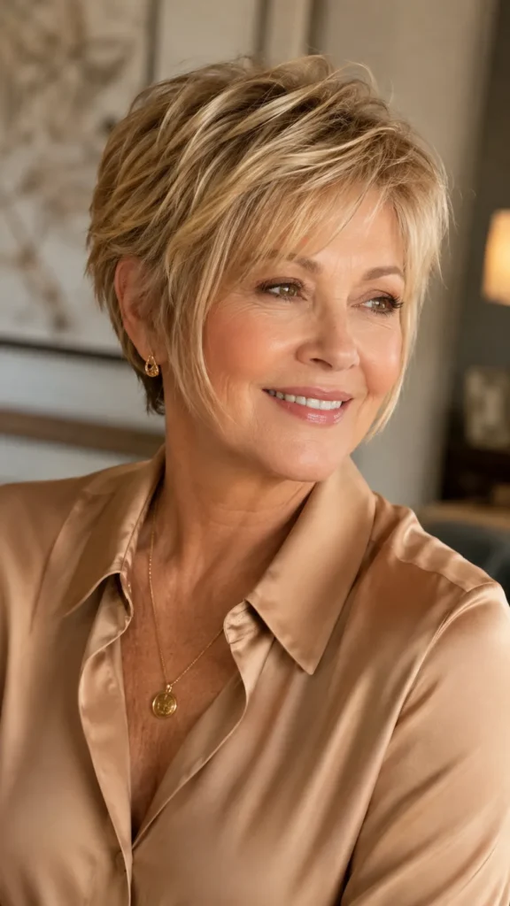 Blonde Pixie With Face Framing Pieces
