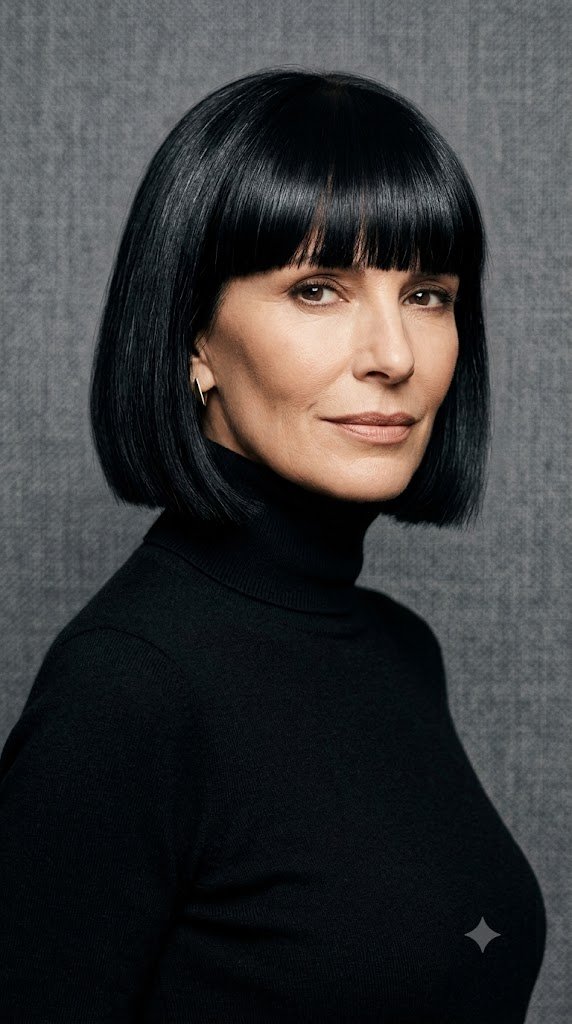 Blunt Bob with Heavy Fringe