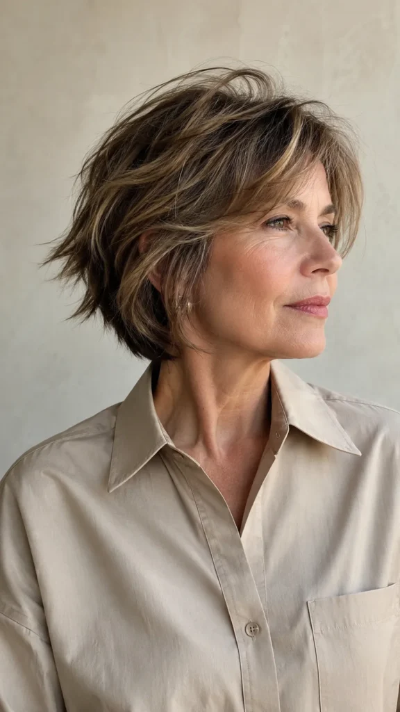  Choppy Layered Bob for Fine Hair
