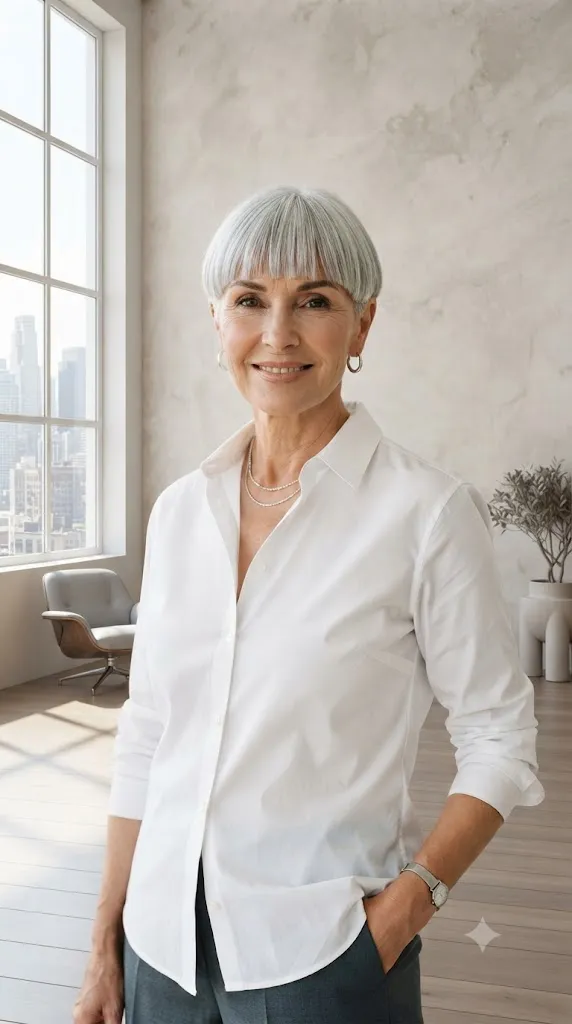 Going Gray Here Is How Bangs Interact With Silver White and Salt and Pepper