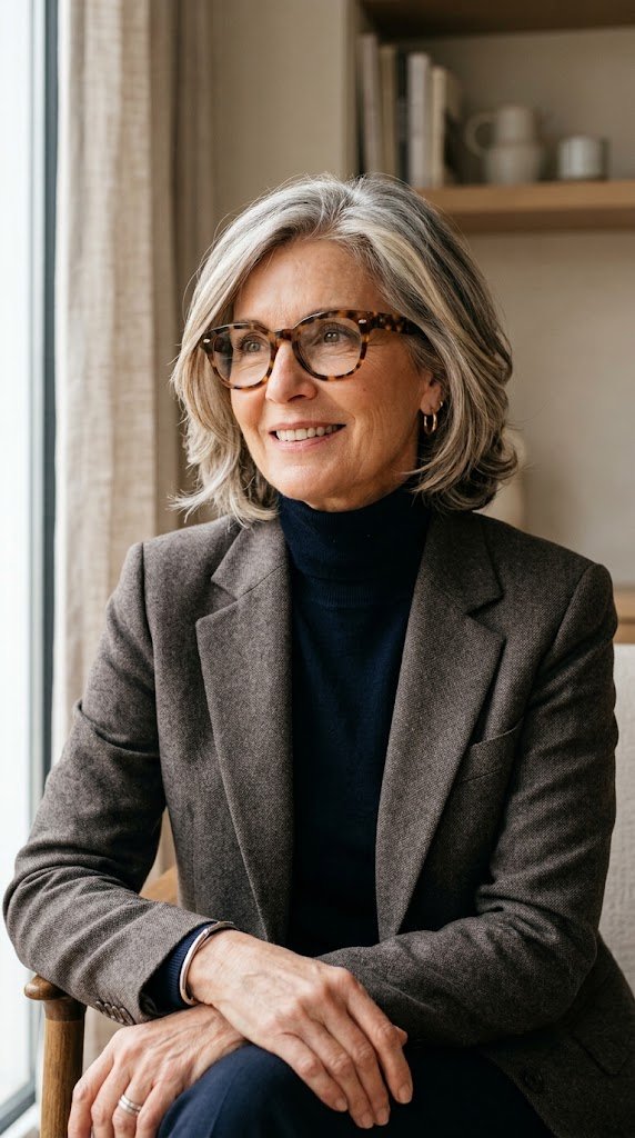 Layered Bob with Glasses That Actually Works with Your Frames
